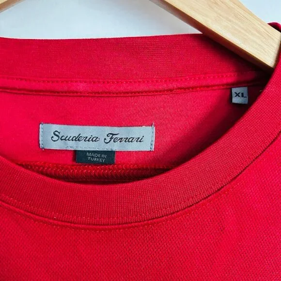 Scuderia Ferrari Men's True Red Crewneck Sweater Sweatshirt Formula 1 - Picture 2 of 8